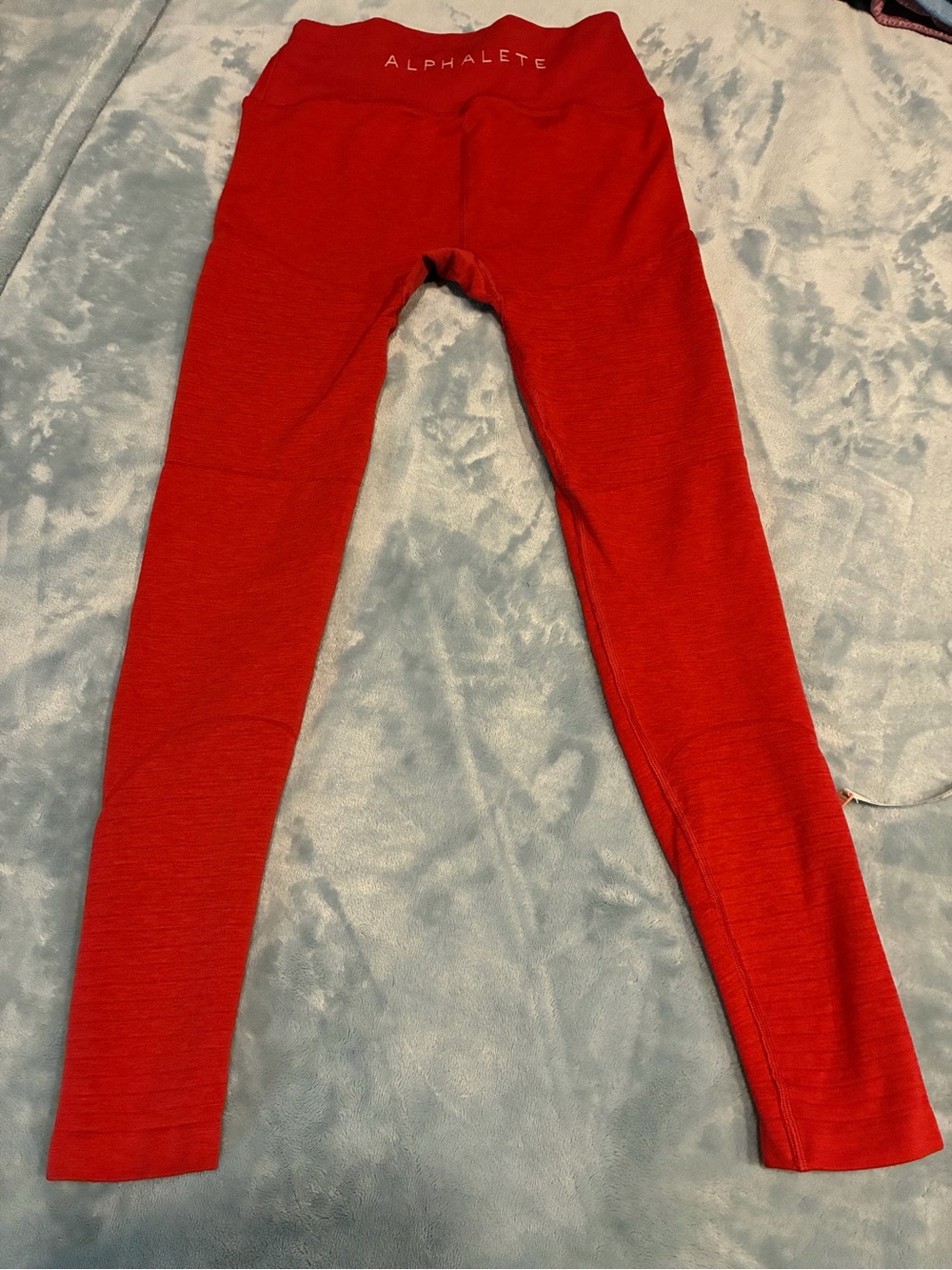 Alphalete Red Seam-Detail Leggings - Picture 2 of 6